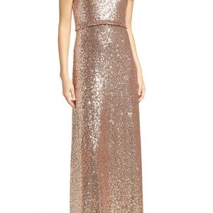 Jenny Yoo Sloane Sequin Halter Gown